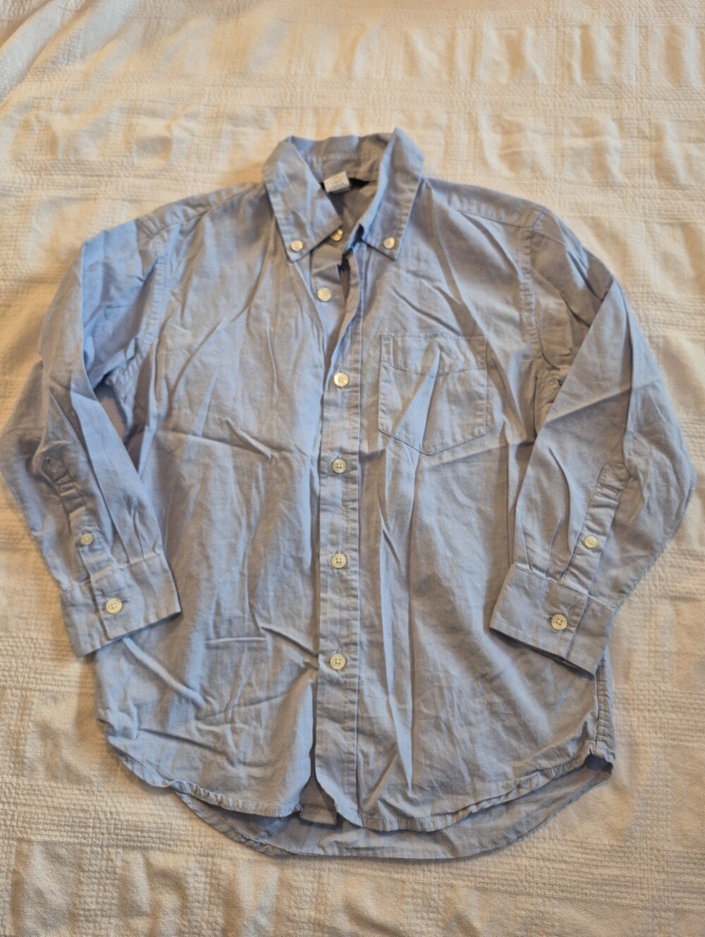 Gap boys size Small or 6/7 blue long sleeve button up shirt VGUC